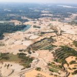 illegal gold mining operation